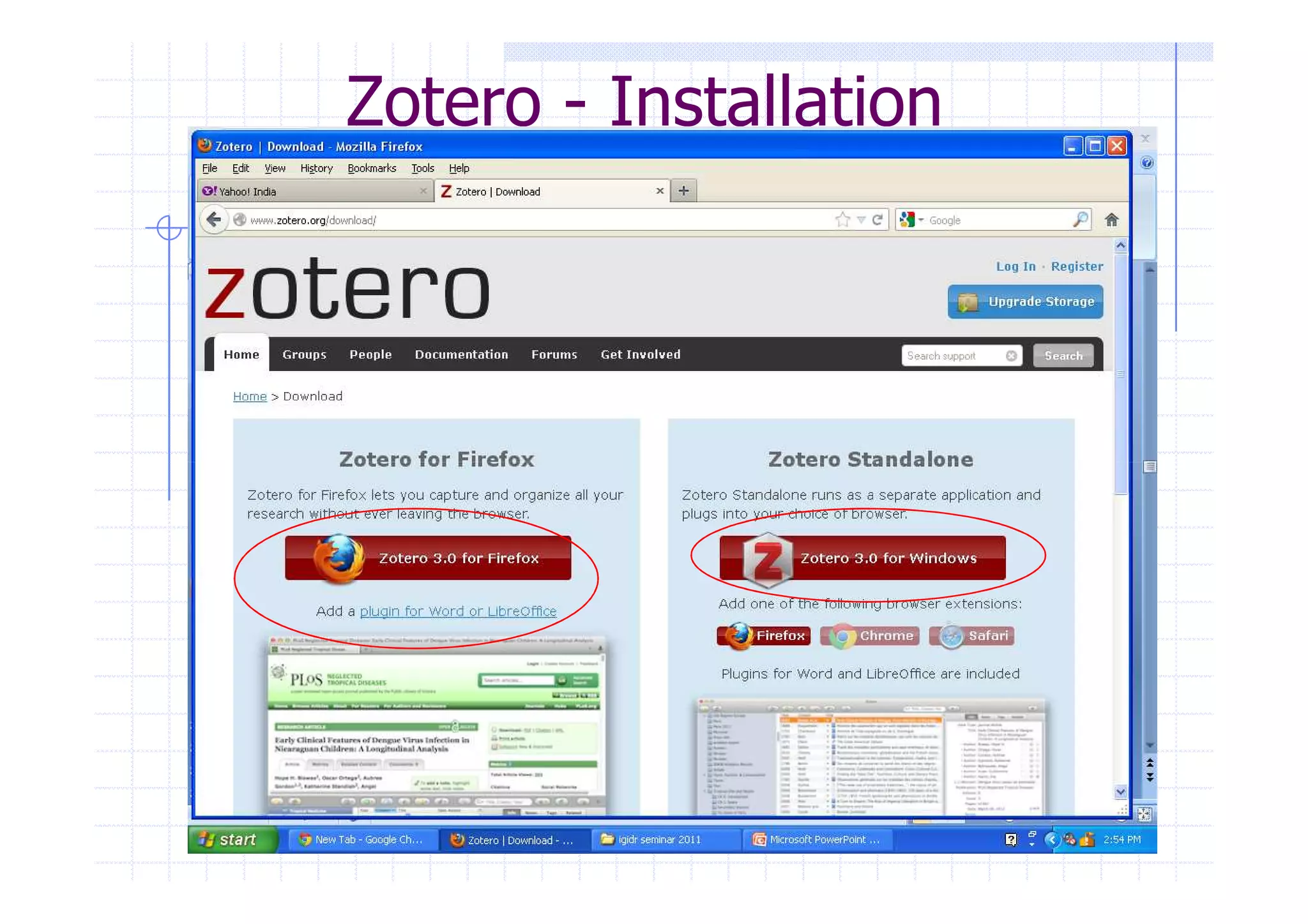 Zotero - Installation 
 