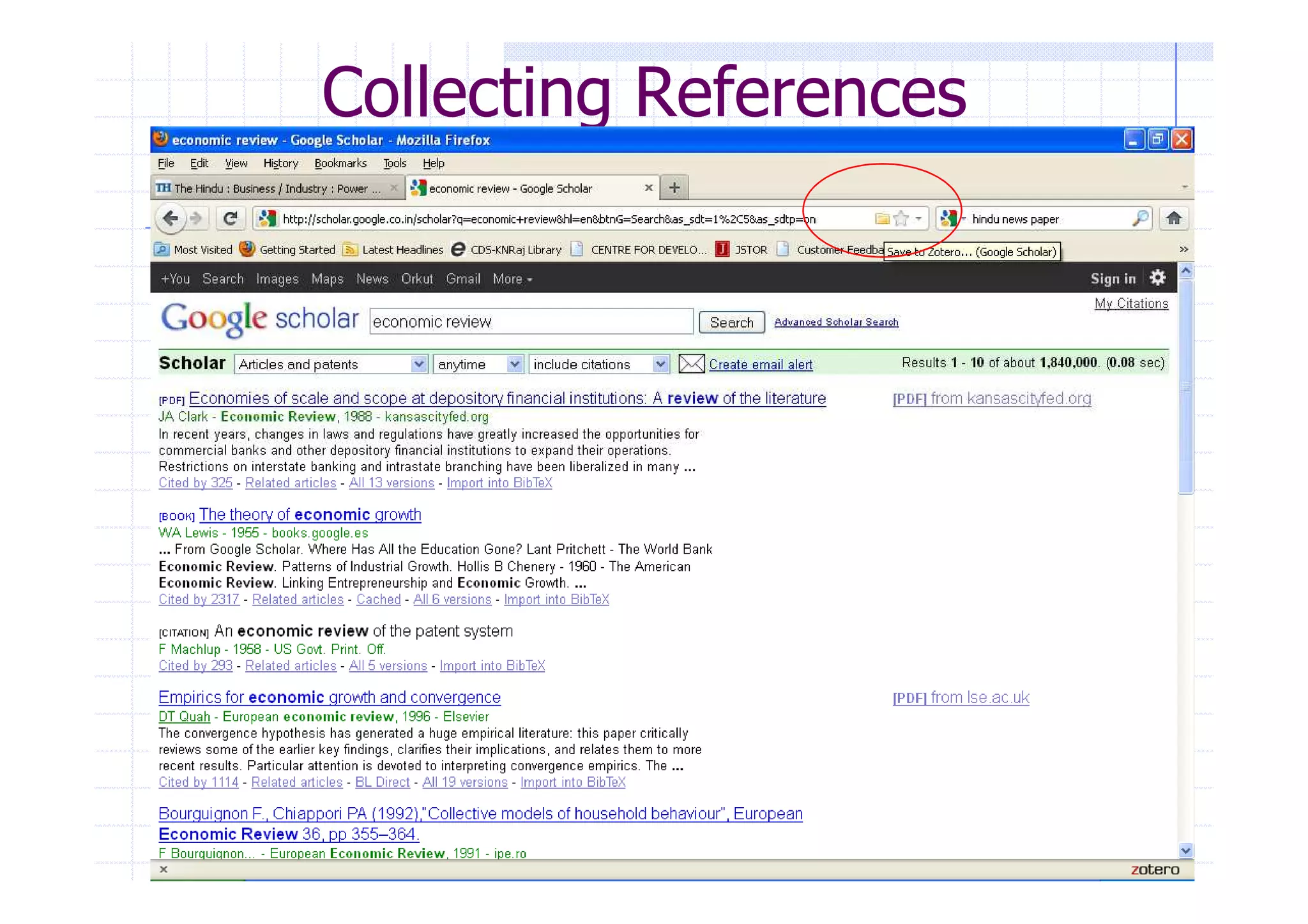 Collecting References 
 