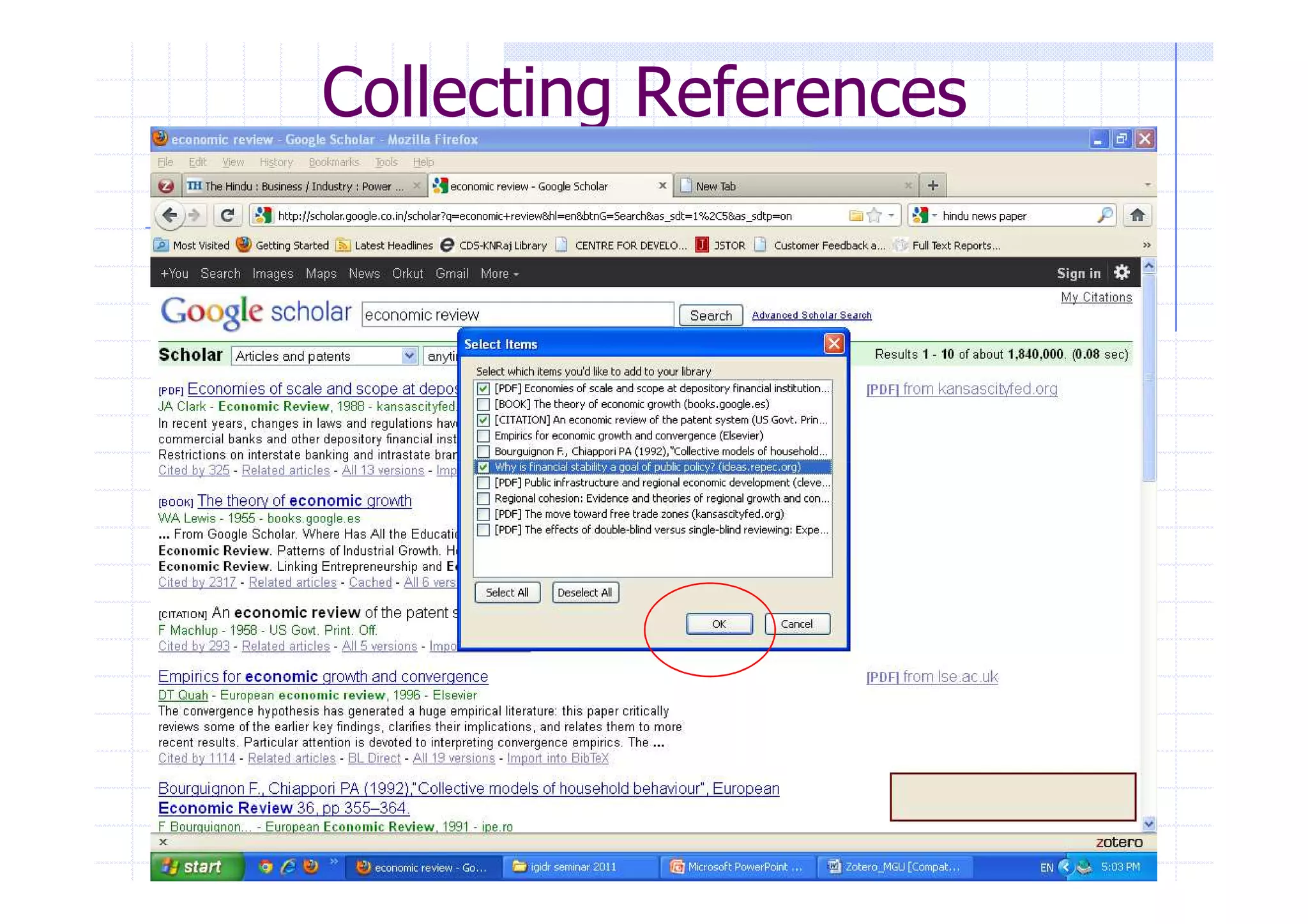 Collecting References 
 