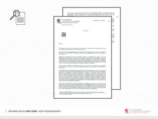 5 RÉFORME FISCALE 2017 / 2018 - VOLET NON-RÉSIDENTS
 