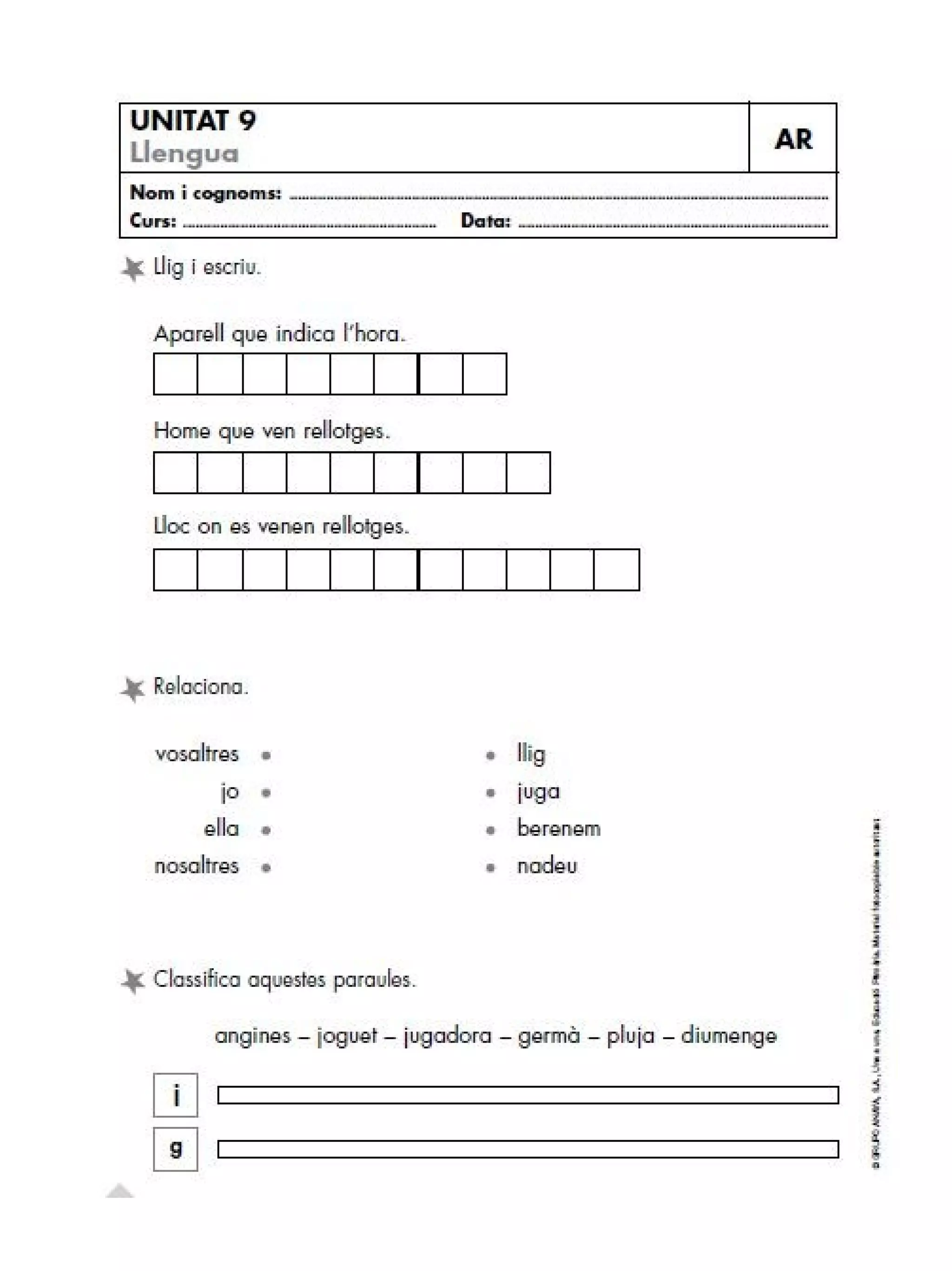 Reforç i ampli. llengua 2n trim