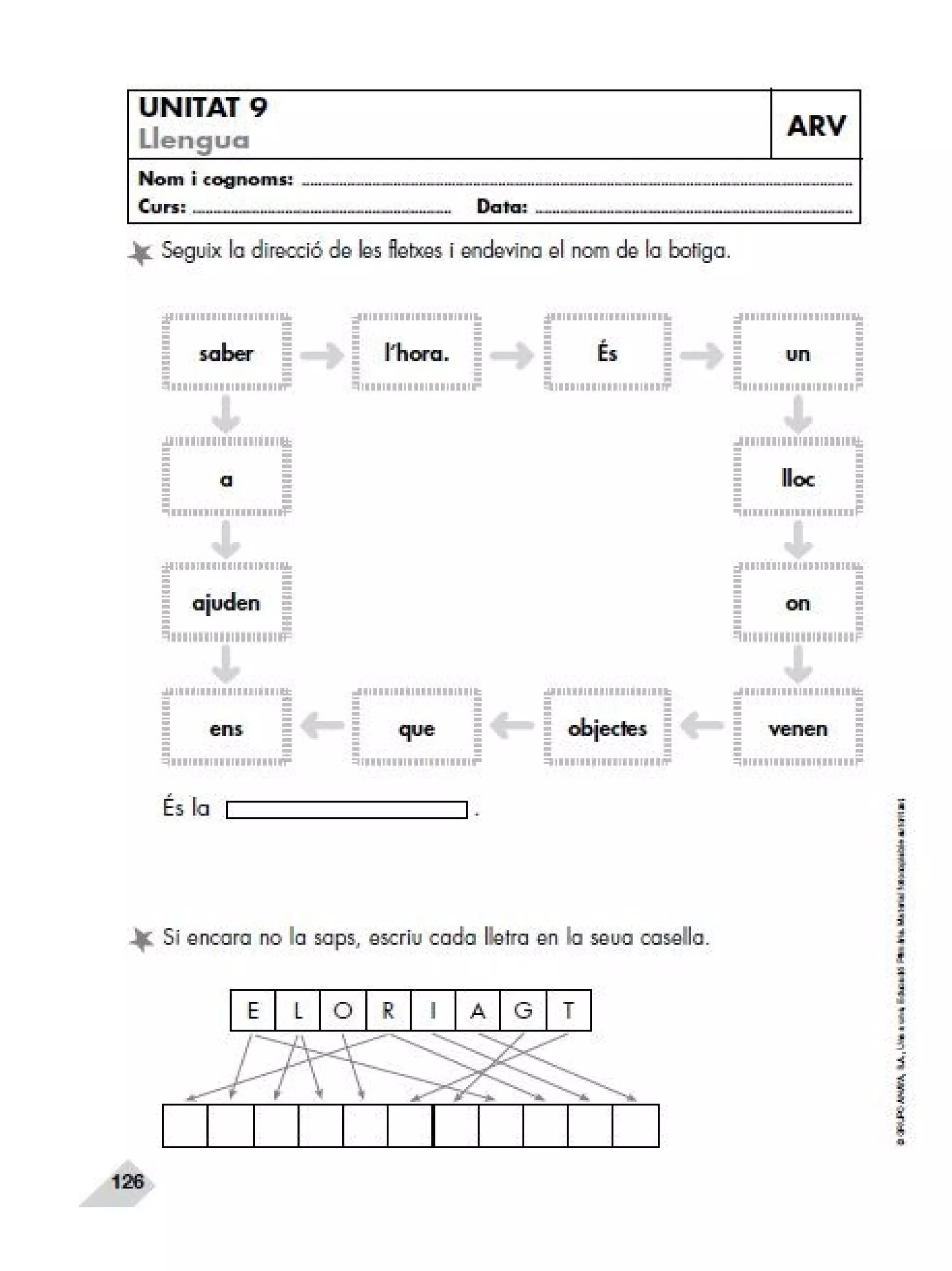 Reforç i ampli. llengua 2n trim