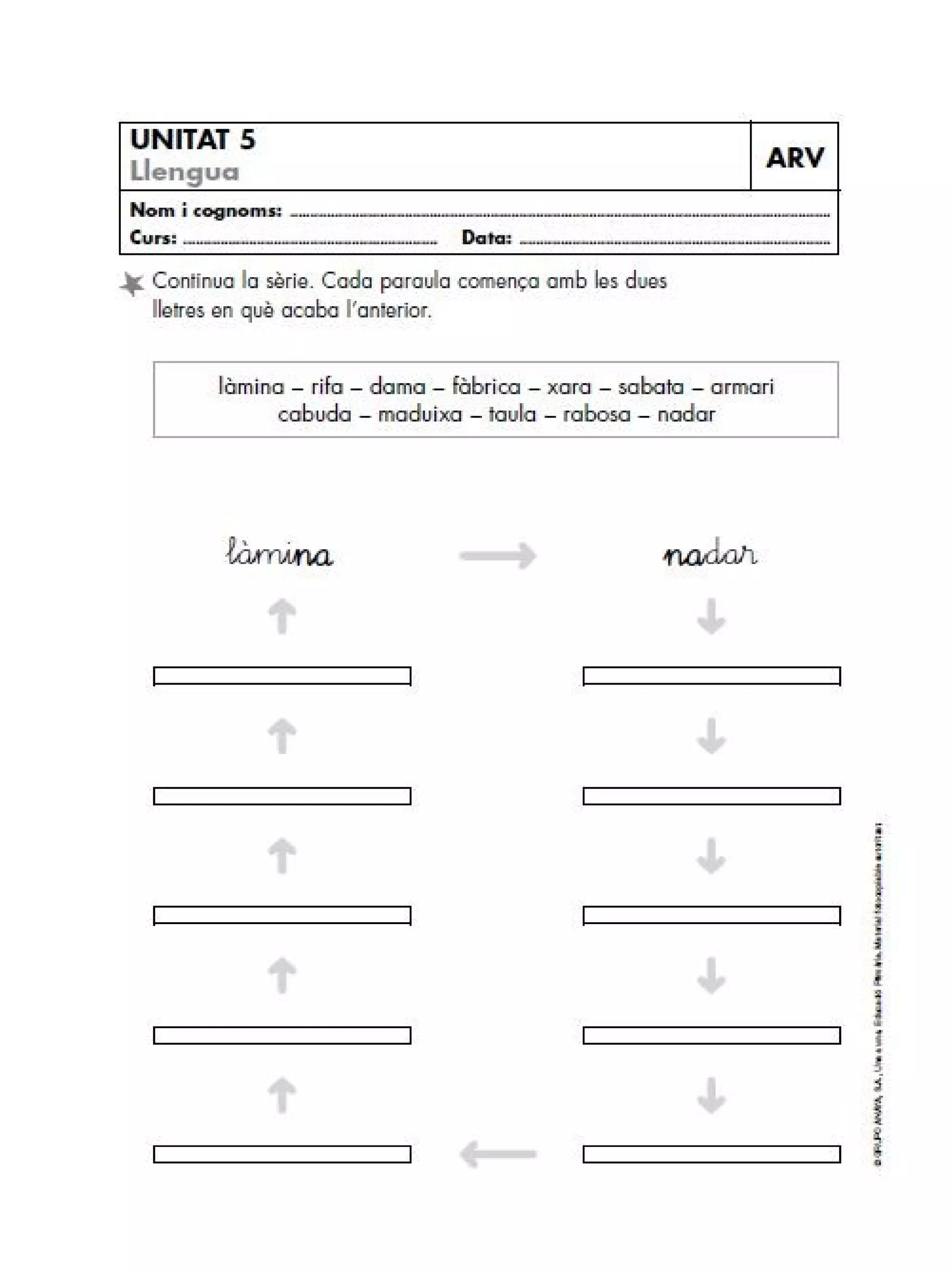 Reforç i ampli. llengua 2n trim