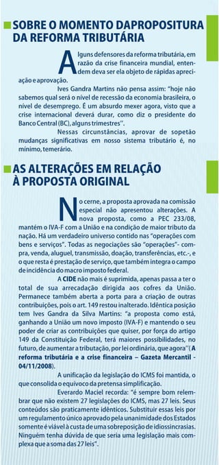 Reforma - RELATÓRIO