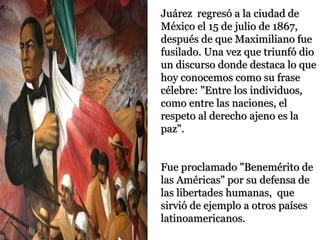En 1867 Maximiliano fue derrotado en Querétaro por el ejército de Mariano Escobedo, por lo que fue juzgado y sentenciado a morir fusilado.