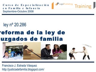 Francisco J. Estrada Vásquez http://justiciadefamilia.blogspot.com/ Curso de Especialización en Familia e Infancia Septiembre-Octubre 2008 ley nº 20.286 reforma de la ley de  juzgados de familia 
