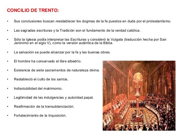 Reforma y Contrarreforma religiosa. El Concilio de Trento