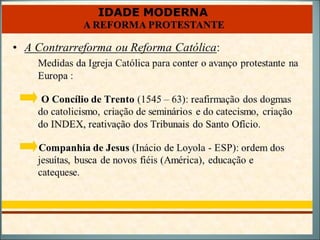 Reforma e contra reforma - intensivo