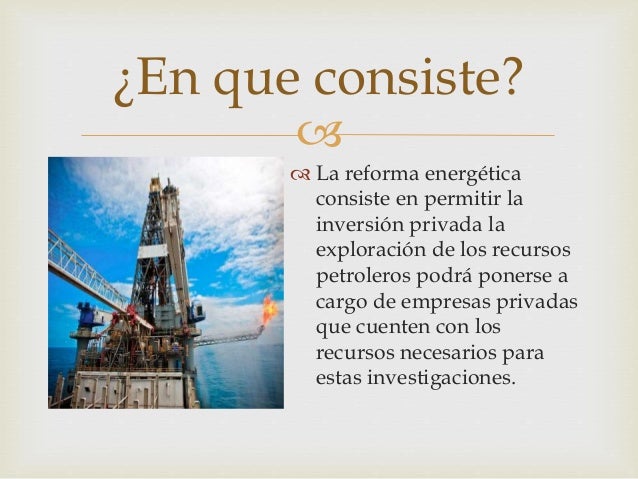 Reforma energetica. Reforma energetica.