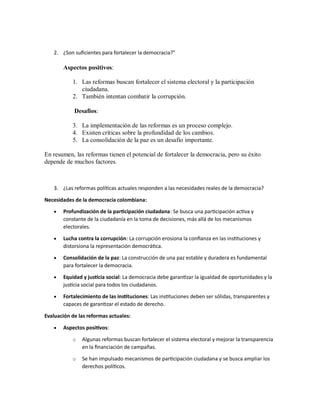 REFORMA LABORAL EN COLOMBIA PARA CONOCER LA POSICION ACTUL Y LAS NORMAS ...