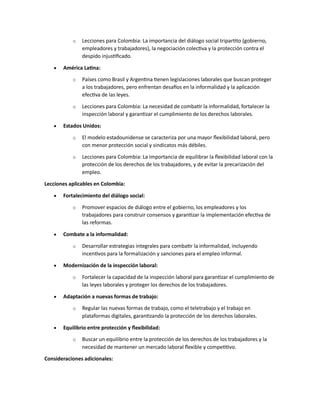 REFORMA LABORAL EN COLOMBIA PARA CONOCER LA POSICION ACTUL Y LAS NORMAS ...