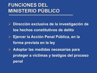 Establecimientos de juicios orales y públicos. 