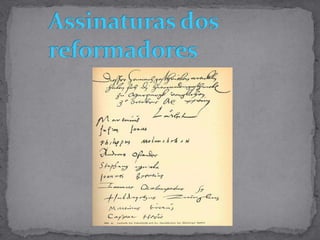 Assinaturas dos reformadores