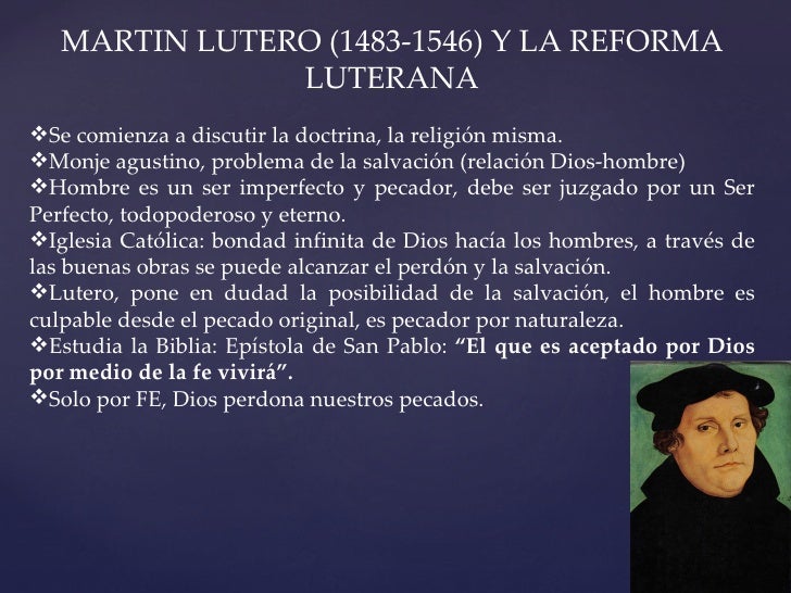 Reforma protestante y contrarreforma católica