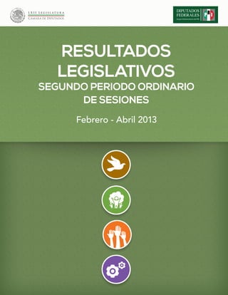 RESULTADOS
LEGISLATIVOS
SEGUNDO PERIODO ORDINARIO
DE SESIONES
Febrero - Abril 2013
 