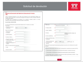 Solicitud de devolución
 