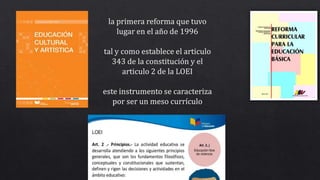 Reformas curriculares