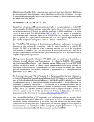 REFORMAS EDUCATIVAS Y DESIGUALDAD SOCIAL EN MÉXICO trabajo.docx