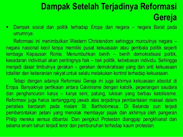 Reformasi Gereja Reformasi Gereja