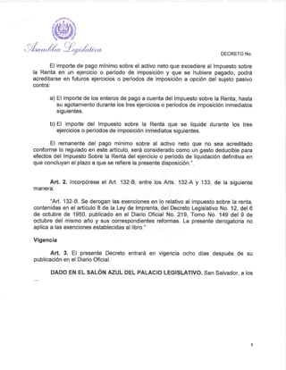 Reformas a la Ley de Impuesto sobre la Renta