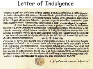 Letter of Indulgence
 