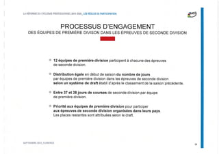 Réforme UCI 2015-2020