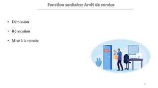 • Démission
• Révocation
• Mise à la retraite
58
 