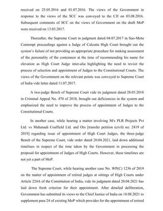 received on 25.05.2016 and 01.07.2016. The views of the Government in
response to the views of the SCC was conveyed to the...
