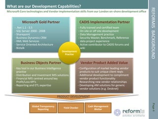 ReformIS Capability Statement