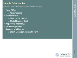 ReformIS Capability Statement