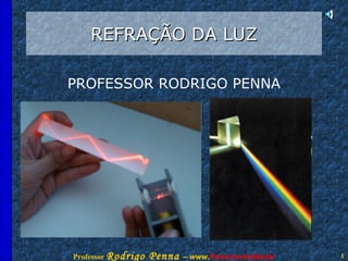 REFRAÇÃO DA LUZ PROFESSOR RODRIGO PENNA 