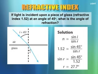Refractivity Refraction: Light Bending Through Media ppt | PPT