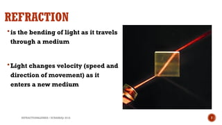 Comprehensive Refraction Comprehensive Study of Refraction and Image Formation in Lenses | PPTX