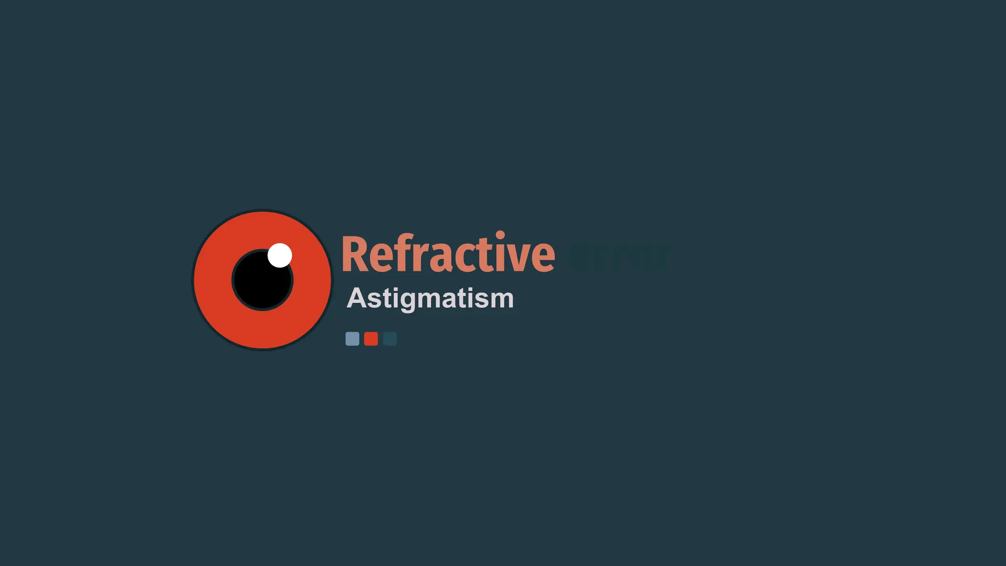 Astigmatism
Refractive error
 