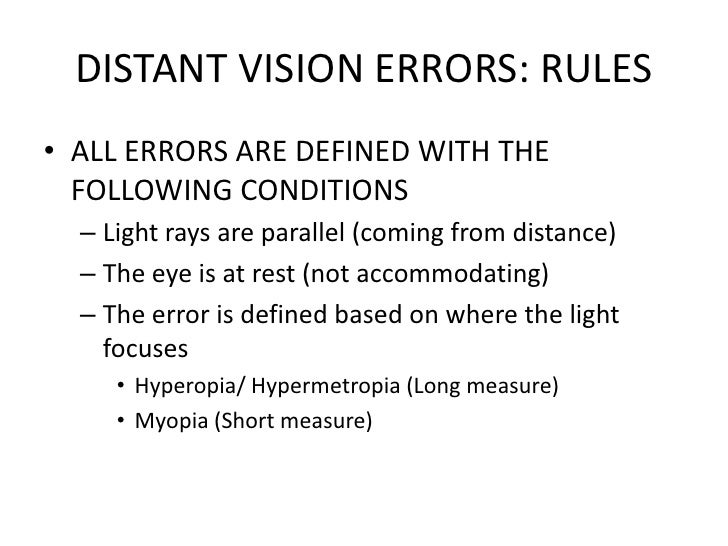 refractive errors of the eye ppt Refractive errors.