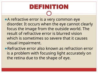 Error Refraction refractiveerrors aaaaasdcfrgbhhhhbgdfghg | PPTX