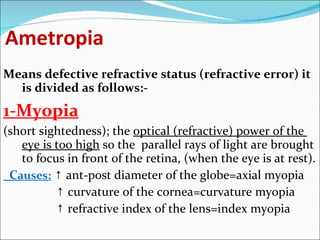 Ophthalmology 5th year, 4th lecture (Dr. Tara) | PPT