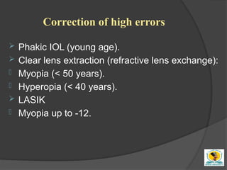 Refractive surgery for undergraduate simply | PPTX