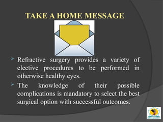 Refractive surgery for undergraduate simply | PPTX