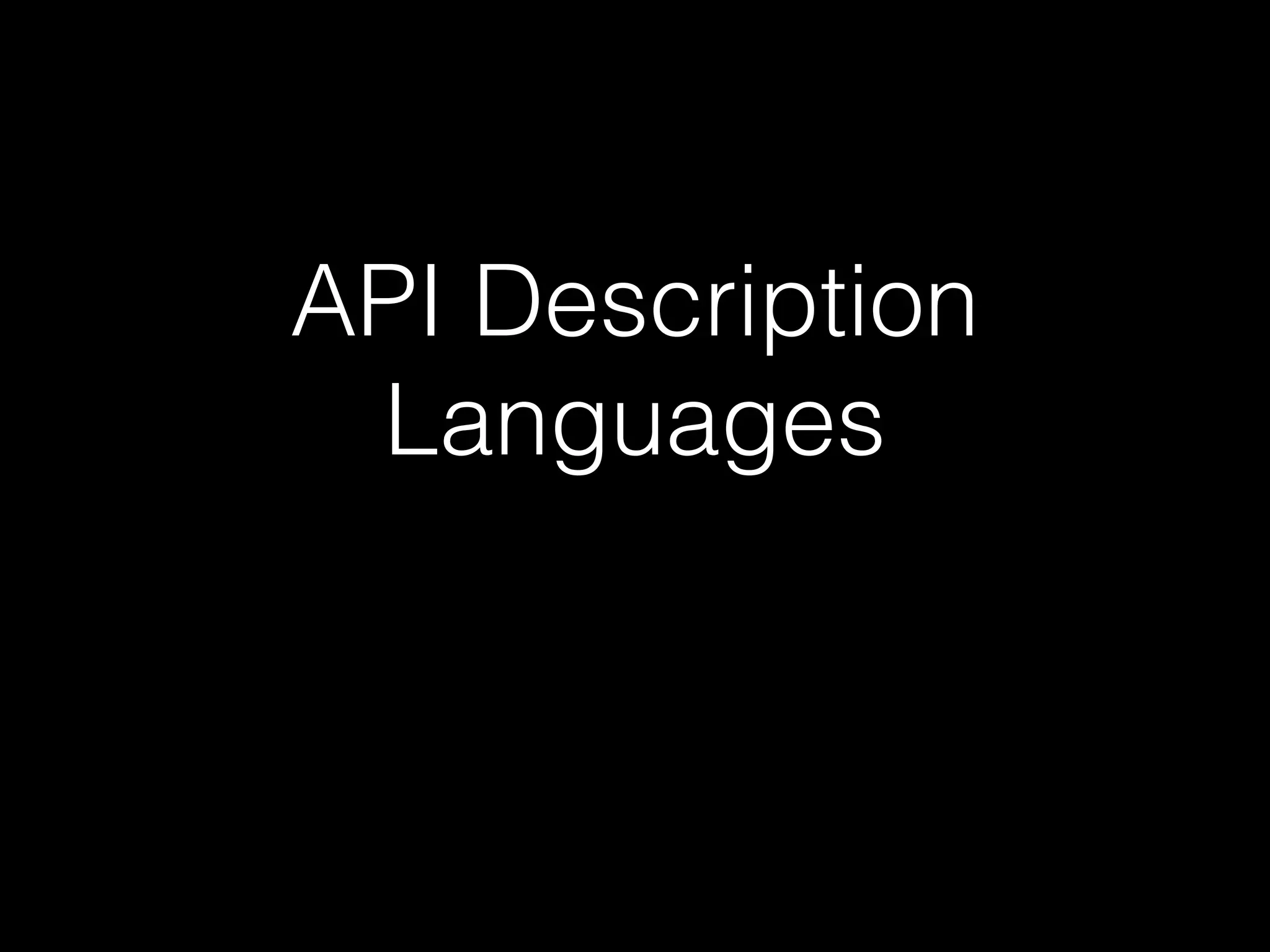 API Description
Languages
 