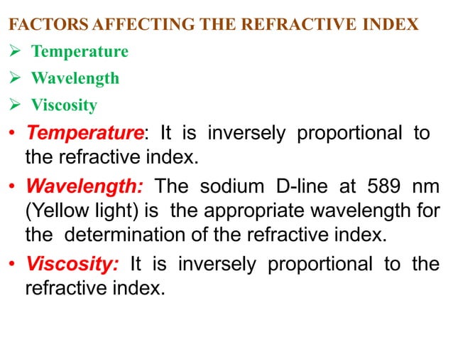 Refractometry | PPTX | Chemistry | Science