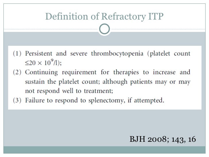 Refractory ITP