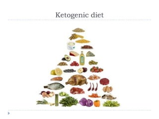 Ketogenic dietThe ketogenic diet is a high-fat, adequate- protein, low-carbohydrate diet primarily used to treat RE in paediatrics patients. If there is very little carbohydrate in the diet, the liver converts fat into fatty acids and ketone bodies.The ketone bodies pass into the brain and replace glucose as an energy source. An elevated level of ketone bodies in the blood, a state known as ketosis, leads to a reduction in the frequency of epileptic seizures.A recent RCT* showed a reduction in seizure frequency in more than 50% in 38% of children with drug resistant  epilepsy*Neal EG .et al The ketogenic diet for the treatment Lancet Neurol 2008; 7: 500-6.