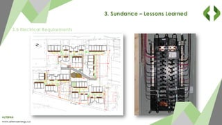 ALTERNA
www.alternaenergy.ca
3. Sundance – Lessons Learned
3.5 Electrical Requirements
 