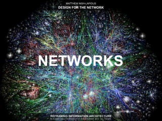 MATTHEW NISH-LAPIDUS
       DESIGN FOR THE NETWORK




NETWORKS


                                                        ...
