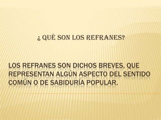 Refranes | PPTX