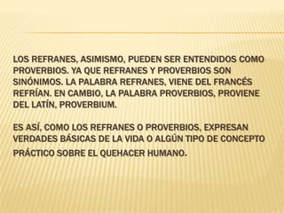 Refranes | PPTX