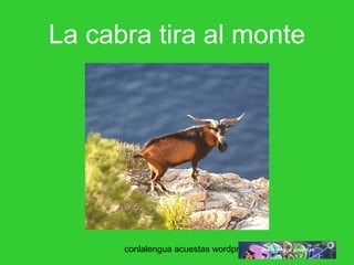 La cabra tira al monte 
conlalengua acuestas wordpress.com 
 
