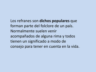 Refranes | PPTX