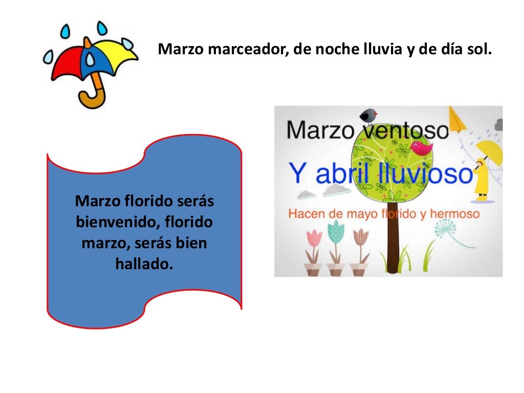 Refranes Para El Mes De Marzo